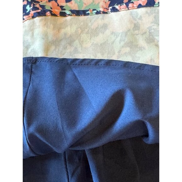 Club Monaco‎ Skirt Women 4 Pink Blue Floral A Line Skater Mini Boho Cottagecore - Picture 7 of 8